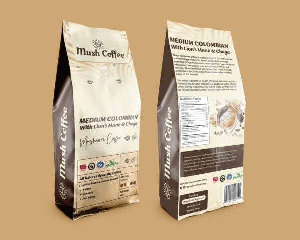 Medium Colombian Coffee with Lion's Mane & Chaga