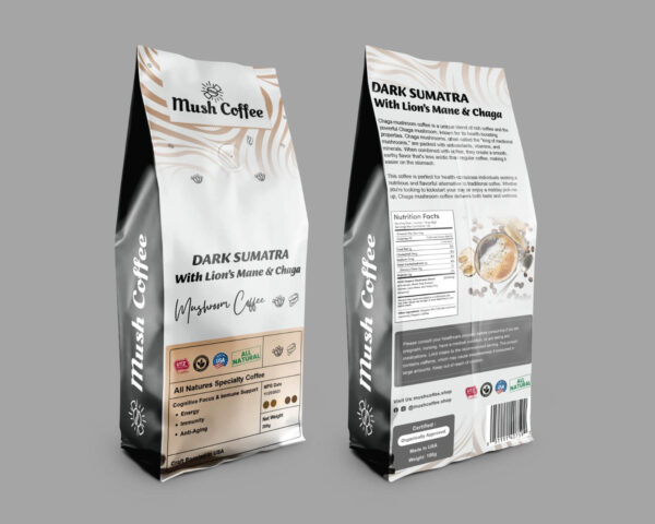 Dark Sumatra Coffee with Lion’s Mane & Chaga